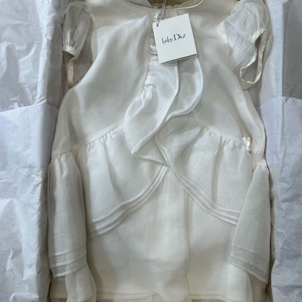 Dior Kids Formal Dress in Cream